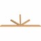 Ekena Millwork Saratoga Timber Gable Bracket, Western Red Cedar, 108"W x 45"H x 3 1/2"D x 3 1/2"F, 10/12 Pitch GBW108X45X0404SAR00SWR - alternate 5